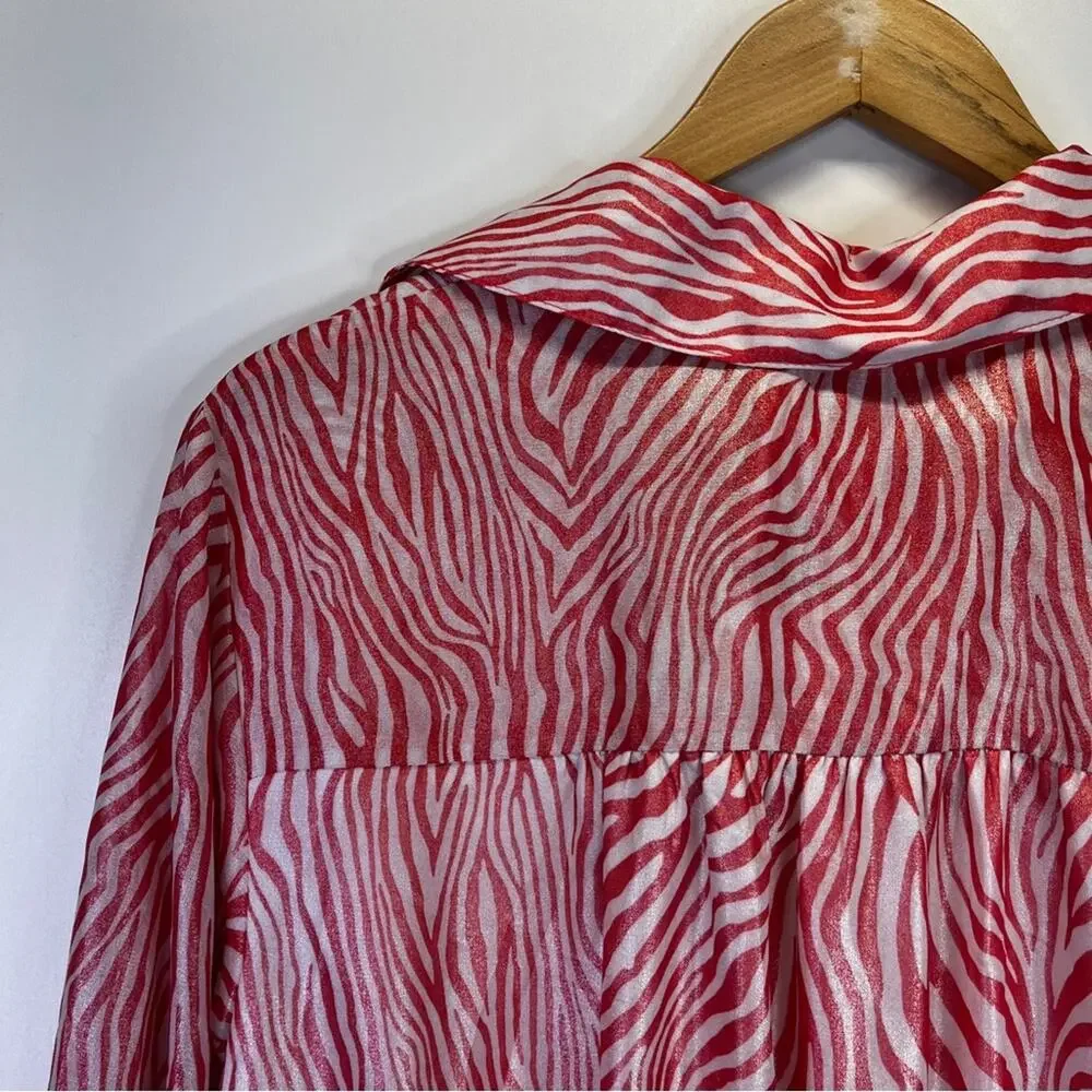 Michael Kors Zebra Print Wrap dress geranium - 0X - Picture 10 of 13